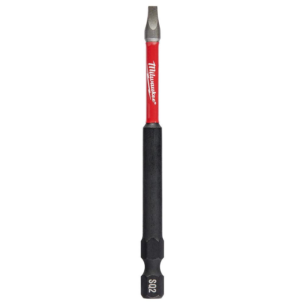 Milwaukee 31/2 in. 2 Square Recess Shockwave Steel Power Bit4832