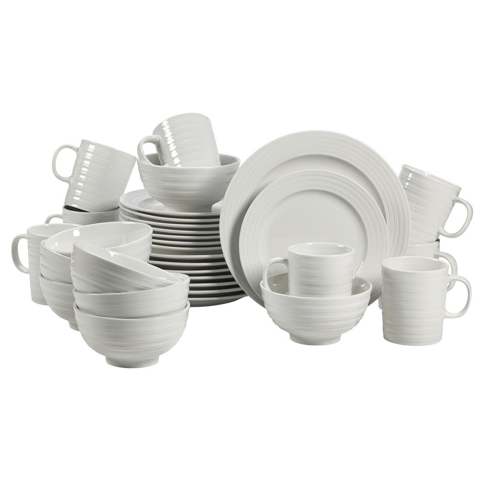Over and Back LeBlanc 32Piece Porcelain Dinnerware Bundle (Service for