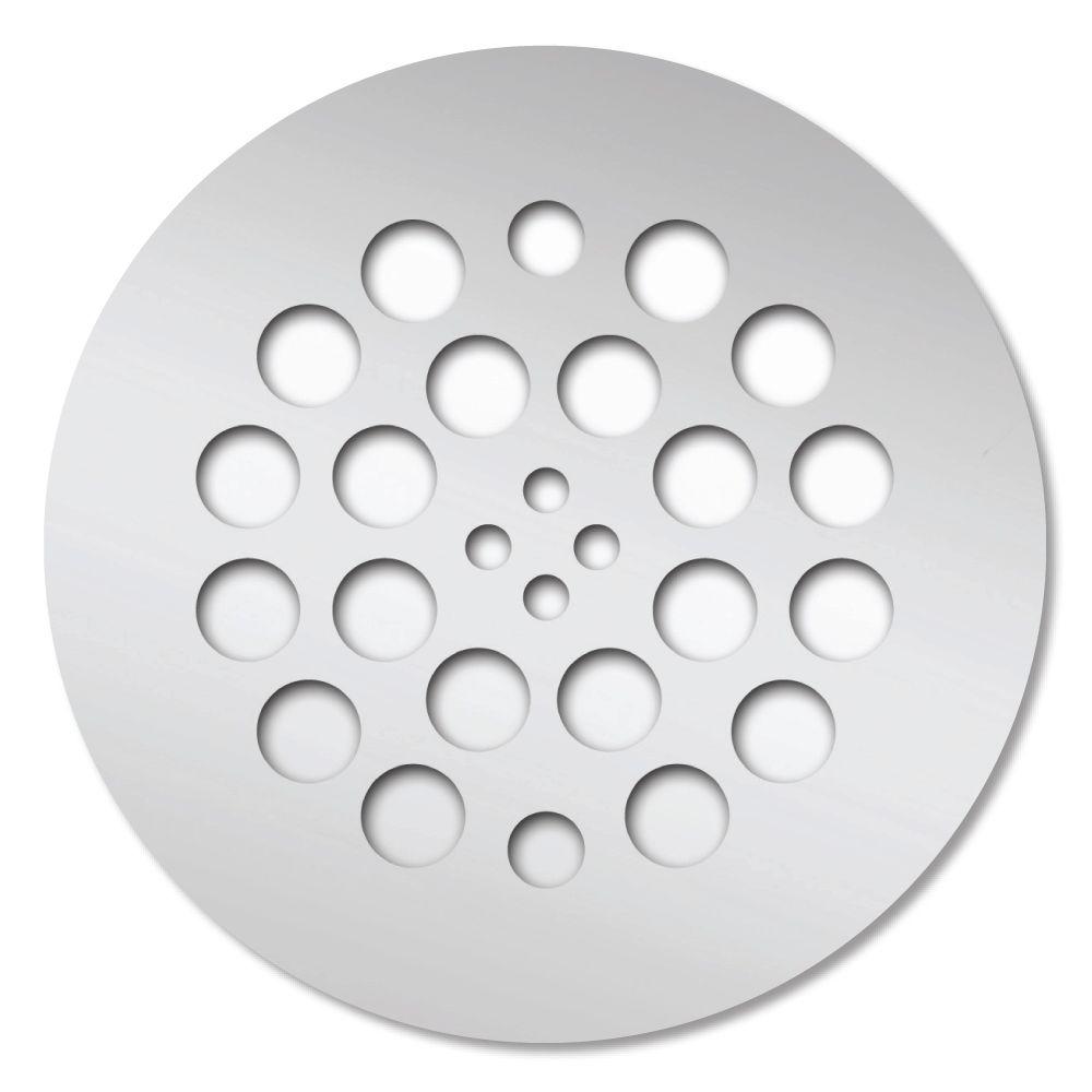 Redi Drain Tile 4 25 In X Round Plate Polished Chrome