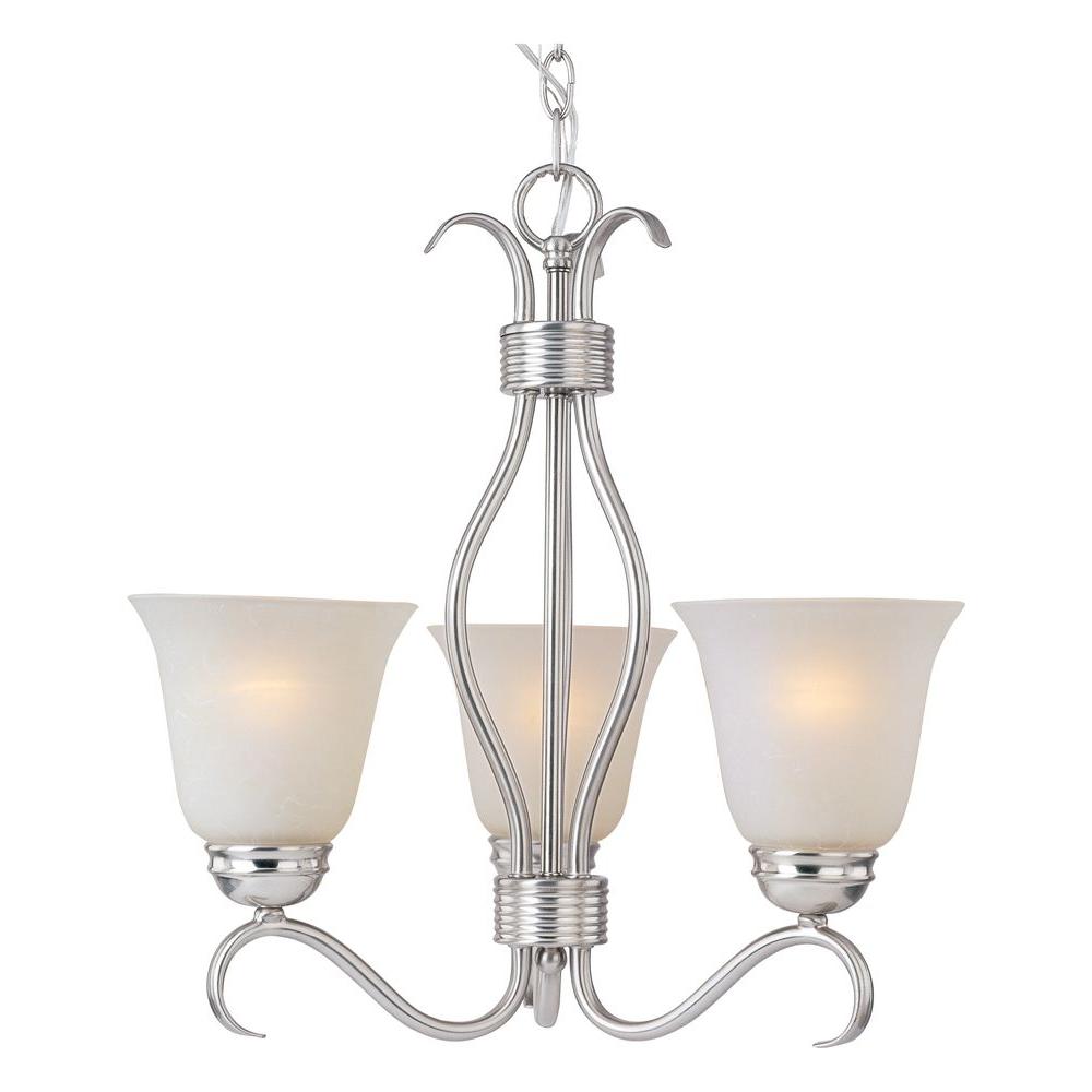 Maxim Lighting Basix Ee 3 Light Chandelier 85123icsn The Home Depot Maxim Lighting Basix Ee 3 Light Chandelier