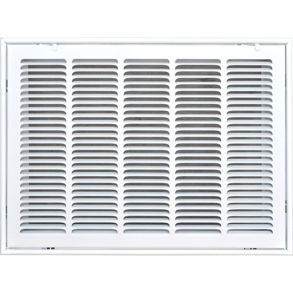 Speedi Grille 20 In X 16 In Return Air Vent Filter Grille White With Fixed Blades