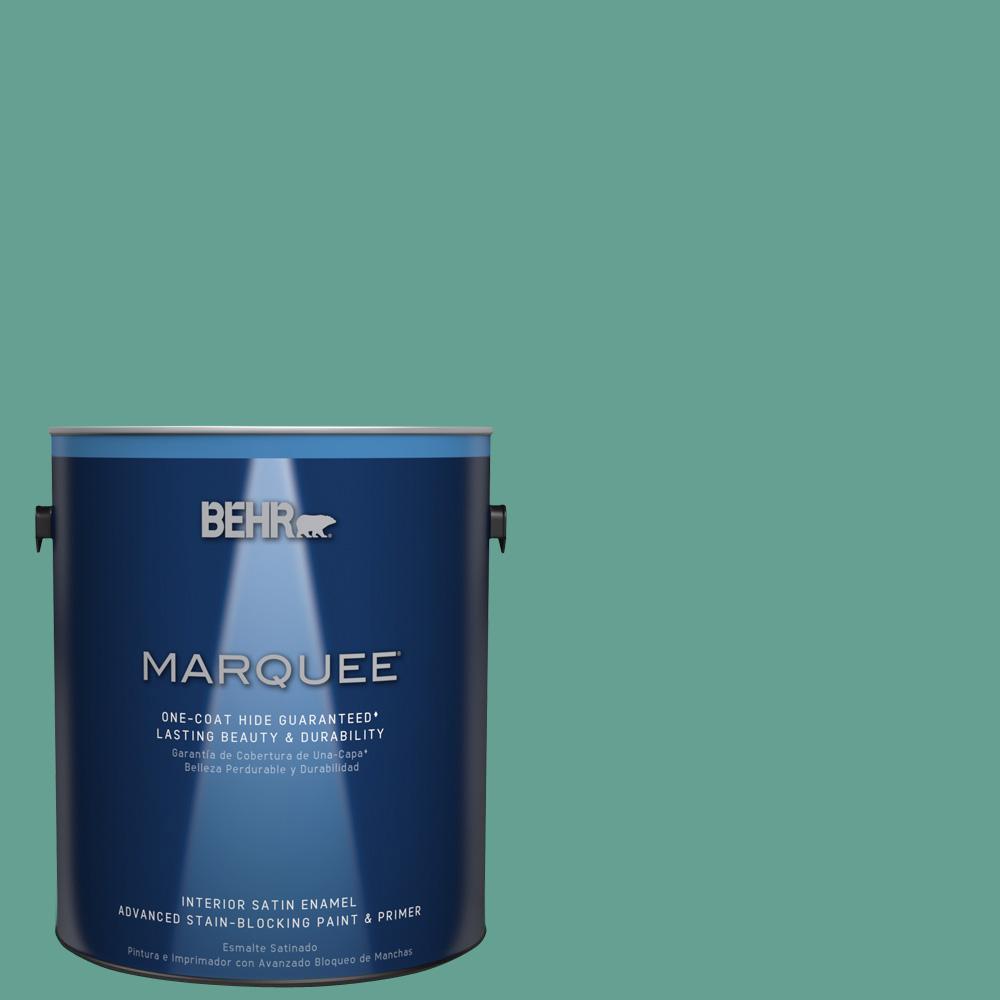 BEHR MARQUEE 1 gal. #T17-15 Jade Dragon Satin Enamel Interior ...