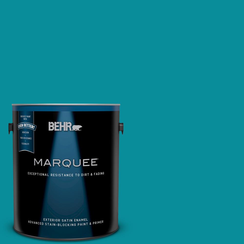 Behr Marquee 1 Gal P470 6 Bella Vista Satin Enamel Exterior Paint P470 6 Bella Vista Satin Enamel Exterior Paint And Primer In One
