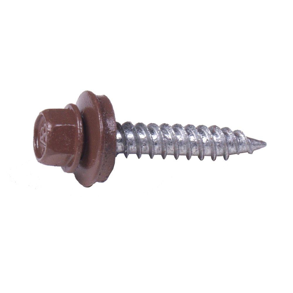 Fabral 10 1 in. External Hex Drive Flange Hex Head Steel Wood Screw in