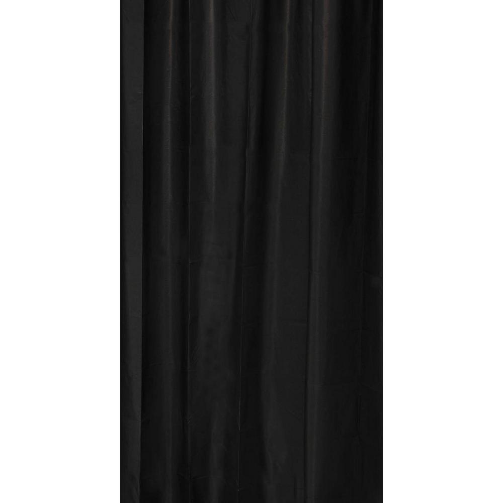 Unbranded Solid Eva 71 in. x 79 in. Black Bath Shower Curtain1101103