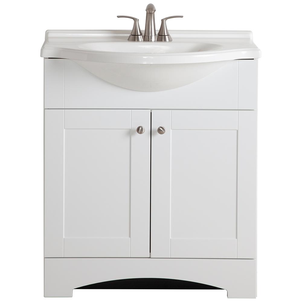 29 31 In White Engineered Quartz Composite Vanities With Tops D Bath Vanity In White With