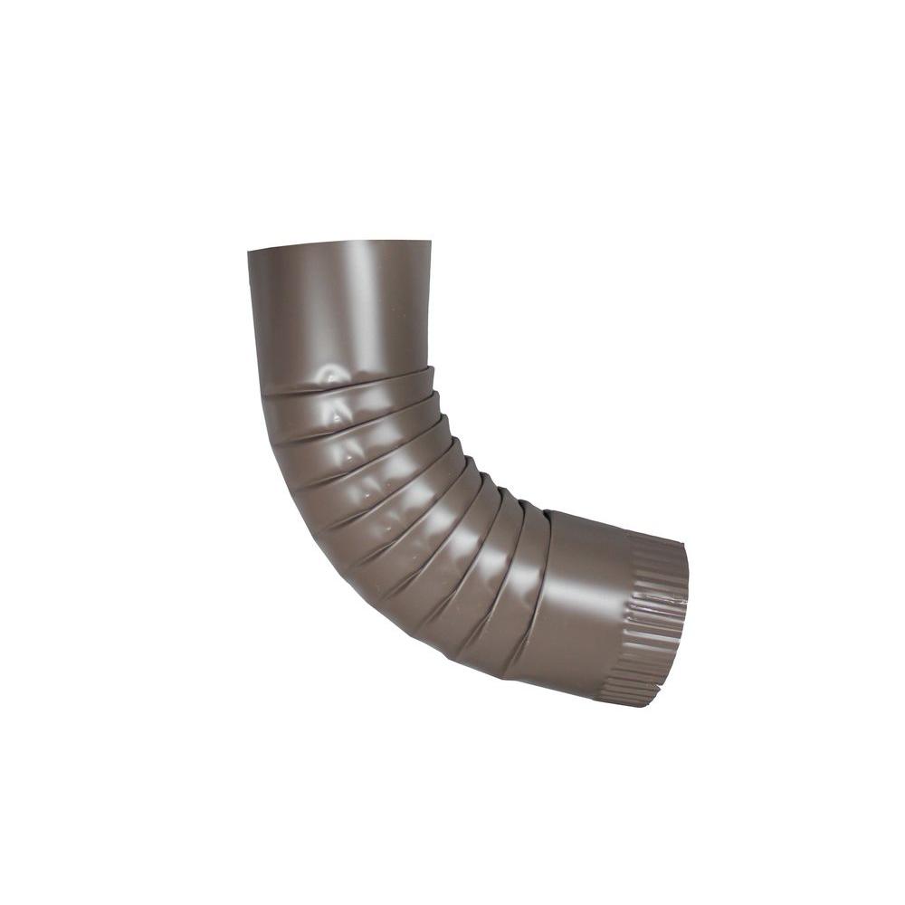 Spectra Metals 4 in. Round Musket Brown Aluminum Downpipe Elbow4RELMB The Home Depot