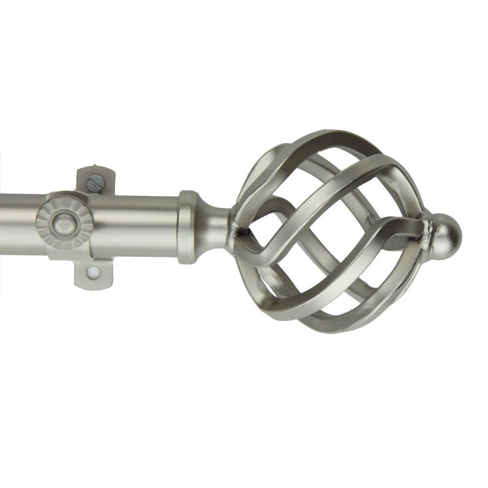 Rod Desyne 66 In 120 In Telescoping Single Curtain Rod Kit In