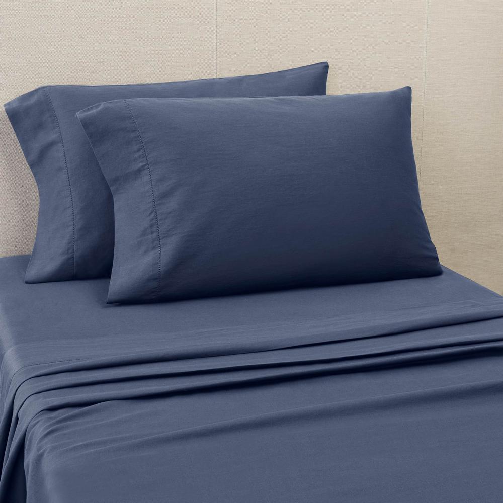 Portico Organic Cotton 300Thread Count Washed Nine Iron King Sheet Set
