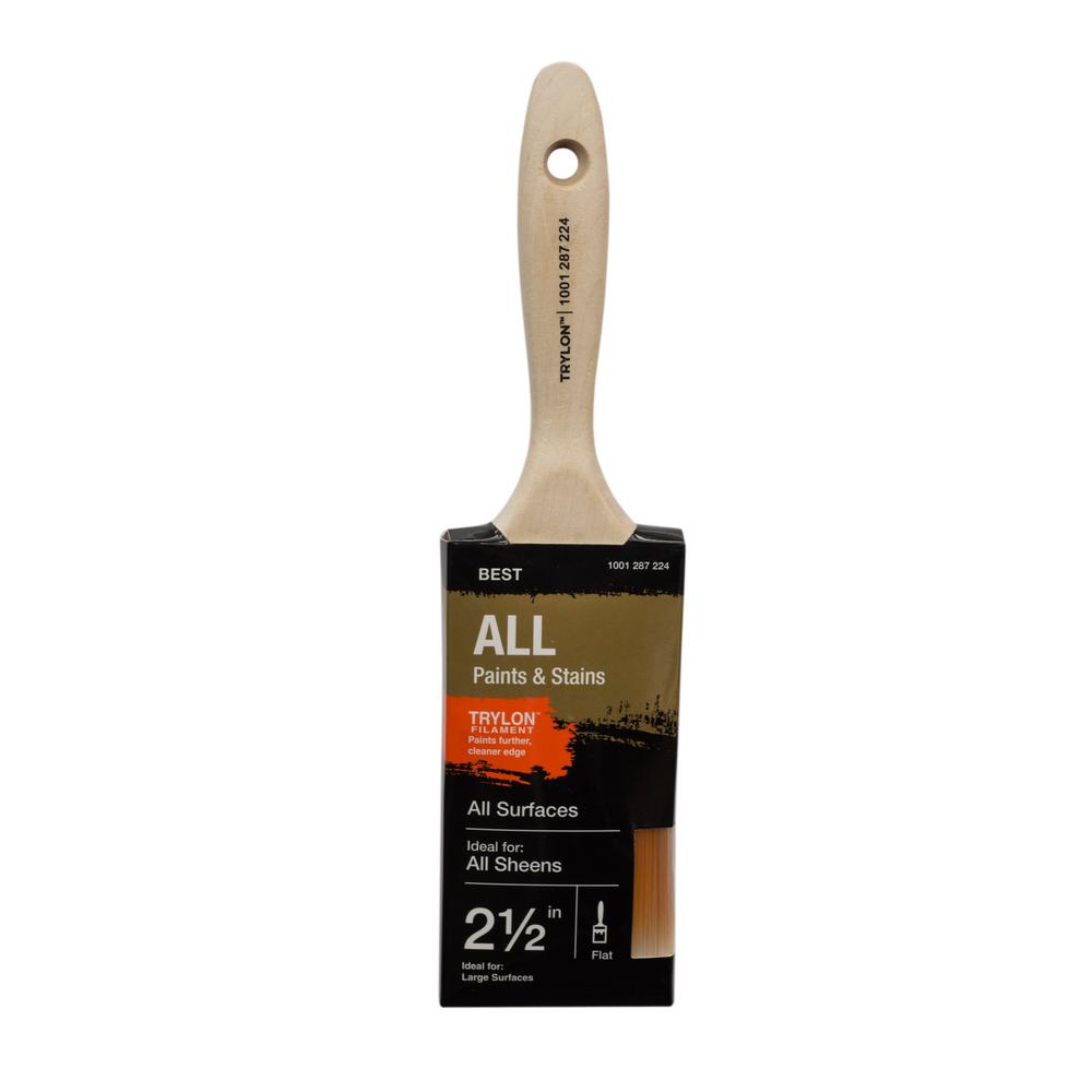 2.5 in. Trylon Flat Cut Beaver Tail Paint Brush-HD 3125 N ...