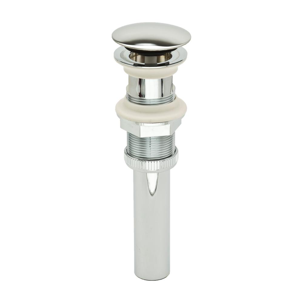 Pf Waterworks 1 4 In Decodrain Push Closing Umbrella Cap Pop Up Drain Plated Abs No Overflow Chrome