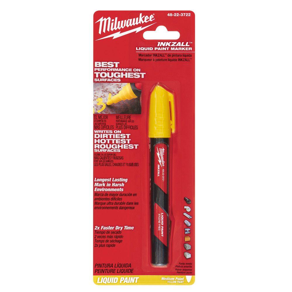 Milwaukee INKZALL Paint Marker, Yellow48223722 The