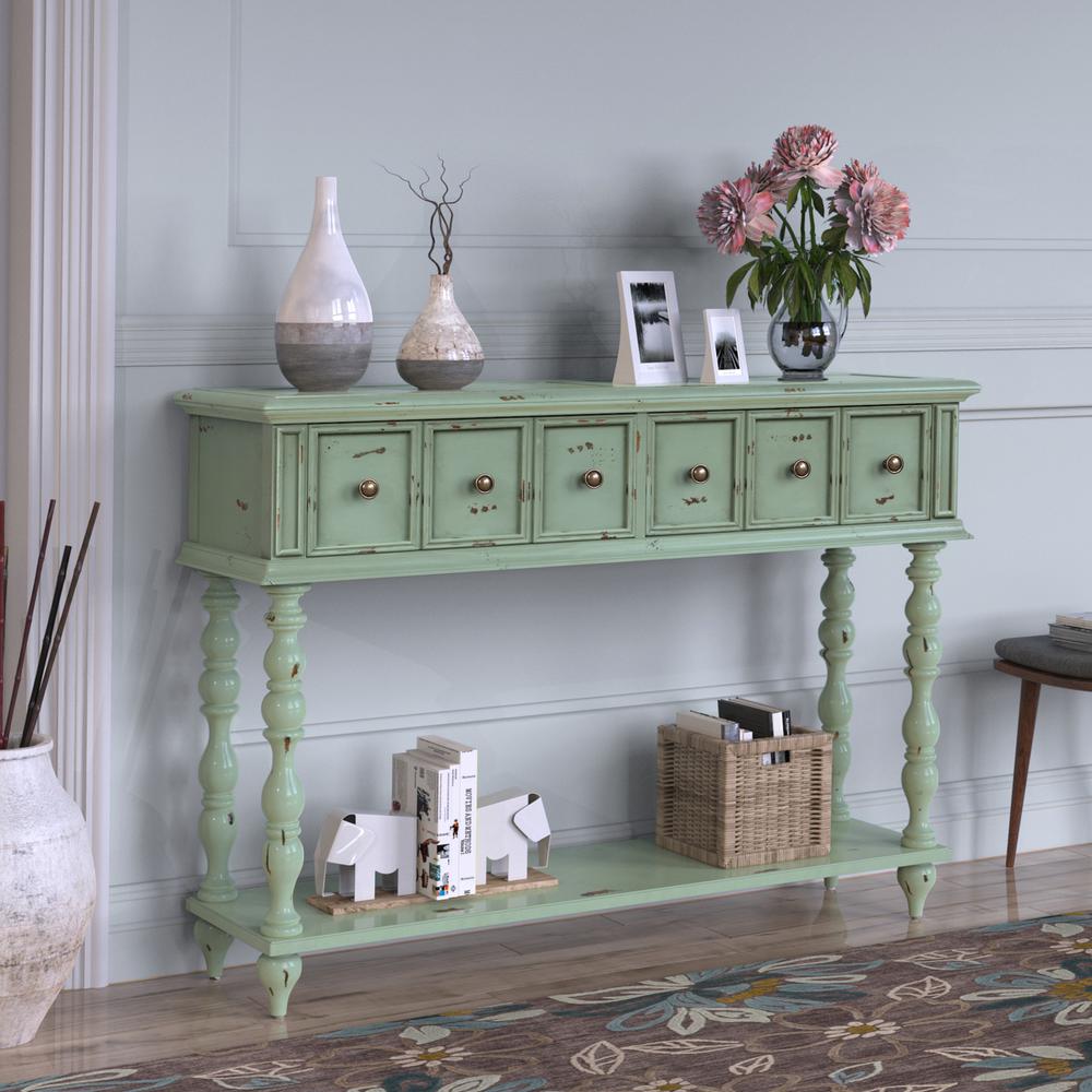 Light Mint Green Console Tables Accent Tables The Home Depot