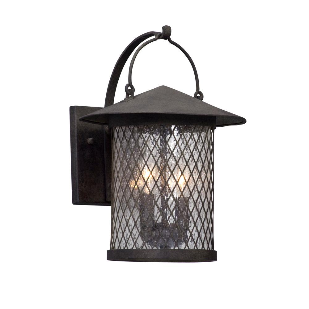 Troy Lighting Altamont 2 Light French Iron Outdoor Wall Mount Sconce Troy Lighting Altamont 2 Light French Iron Outdoor Wall Mount Sconce