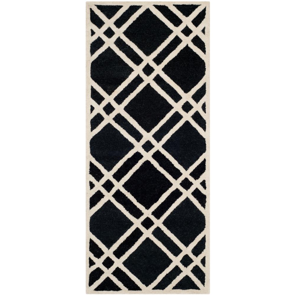 Safavieh Cambridge Black/Ivory 3 ft. x 6 ft. Runner RugCAM142E26