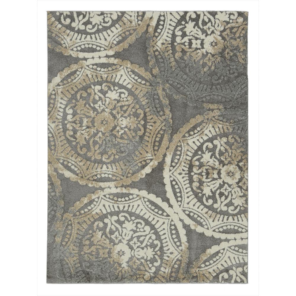 Urban Collection Faded Grey 5 Ft X 7 Medallion Area Rug Urb4241 Urban Collection Faded Grey 5 Ft X 7 Medallion Area Rug