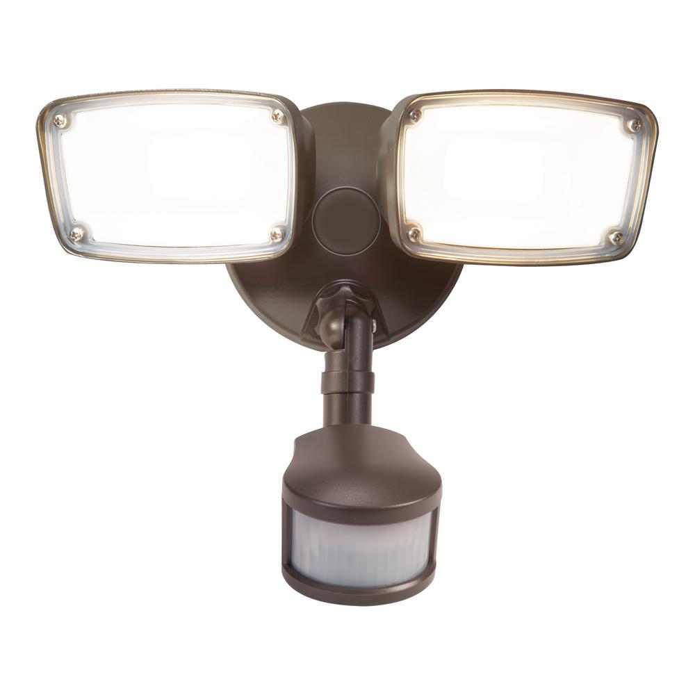 Bluetooth Smart Outdoor Lighting The Home Depot 180 Degree Bronze Smart Bluetooth Motion Activated Outdoor Integrated Led Flood Light With Tunable Color