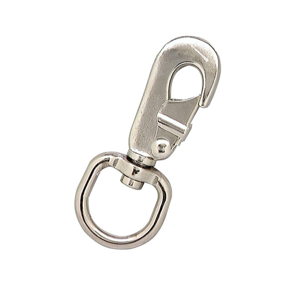 Lehigh 3-5/8 in. x 1 in. Nickel-Plated Snap Hook-7015S-6 - The Home Depot