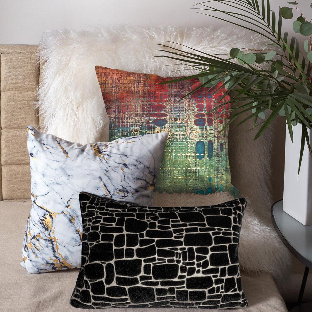 Precious Metals Carrera Marble Polyester Indoor Decorative Pillow
