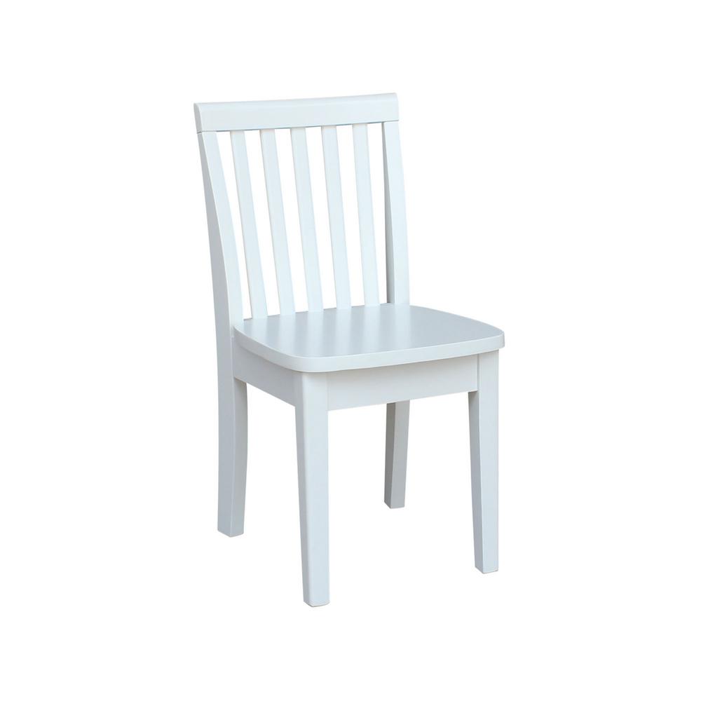 White Wood Kids Chair (Set of 2)