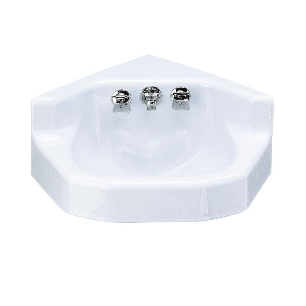 KOHLER Marston Wall-Mounted Cast Iron Bathroom Sink with ...