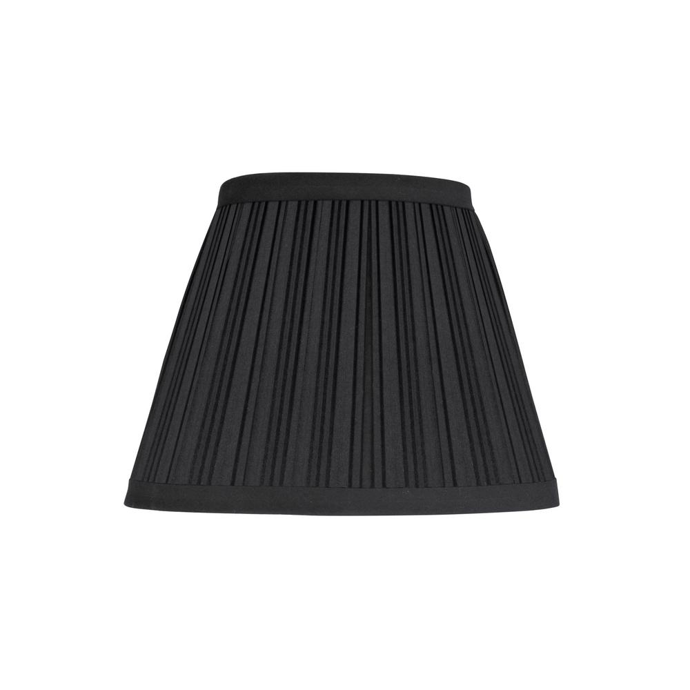 Aspen Creative Corporation 9 In X 7 Black Hardback Pleated Aspen Creative Corporation 9 In X 7 Black Hardback Pleated Empire Lamp Shade