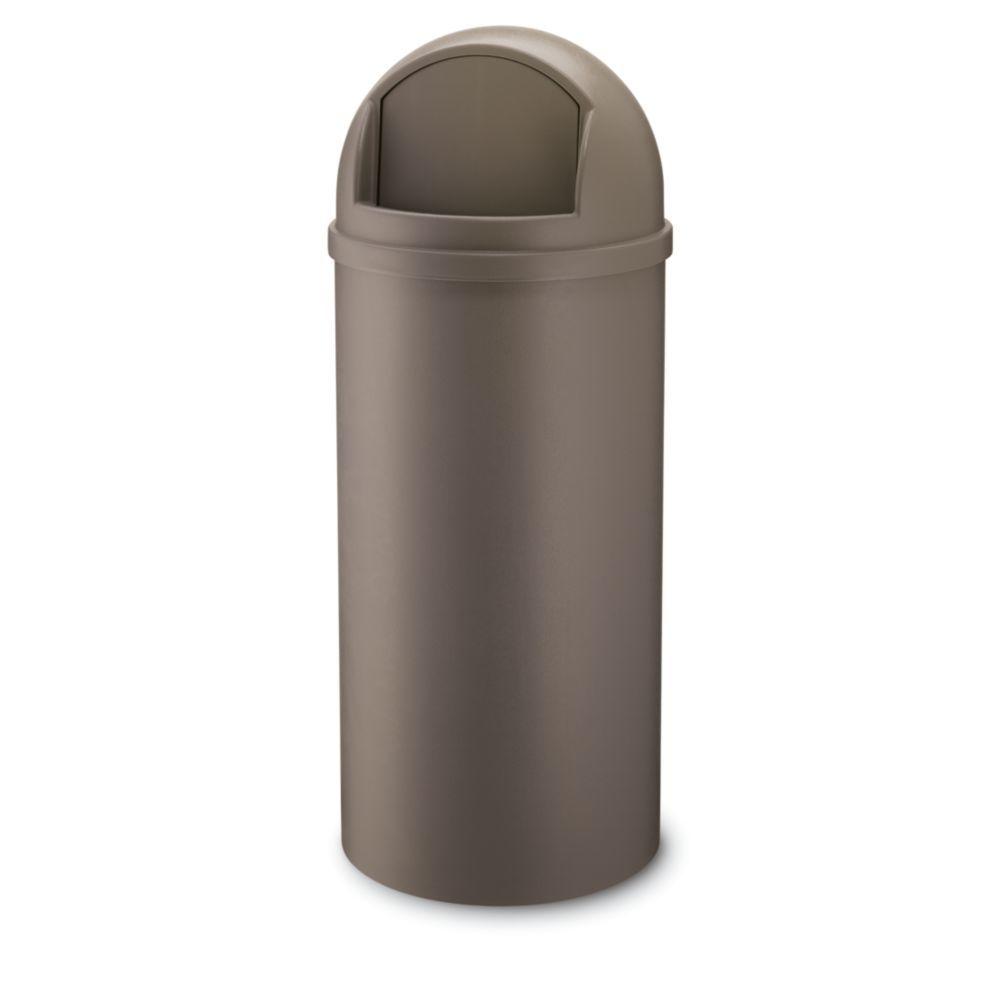 Rubbermaid Commercial Products Marshal 15 Gal. Brown Classic Round Top Trash... by Rubbermaid Commercial Products