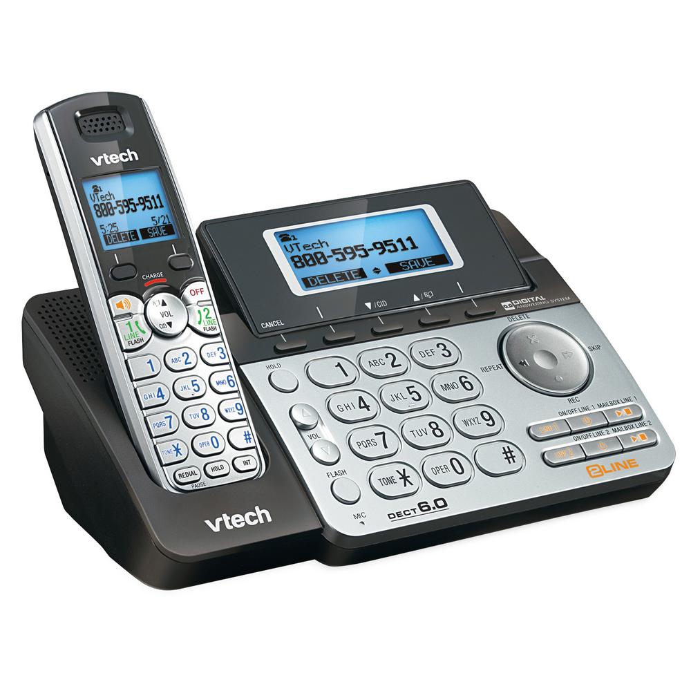 VTech Cordless 2-Line Phone System with Digital Answering System ...