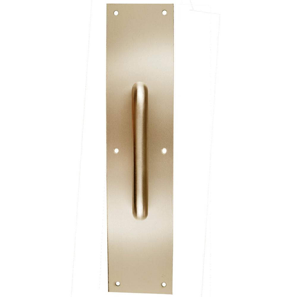 Taco 4 in. x 16 in. Solid Brass Pull Plate with Round Pulls-GH-PP5425 ...