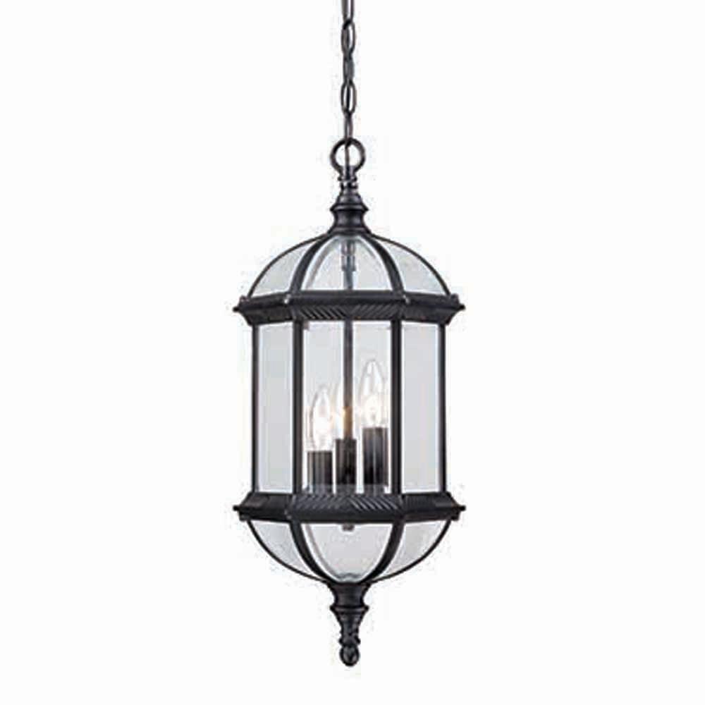 Acclaim Lighting Dover 3 Light Matte Black Hanging Lantern 5274bk Dover 3 Light Matte Black Hanging Lantern