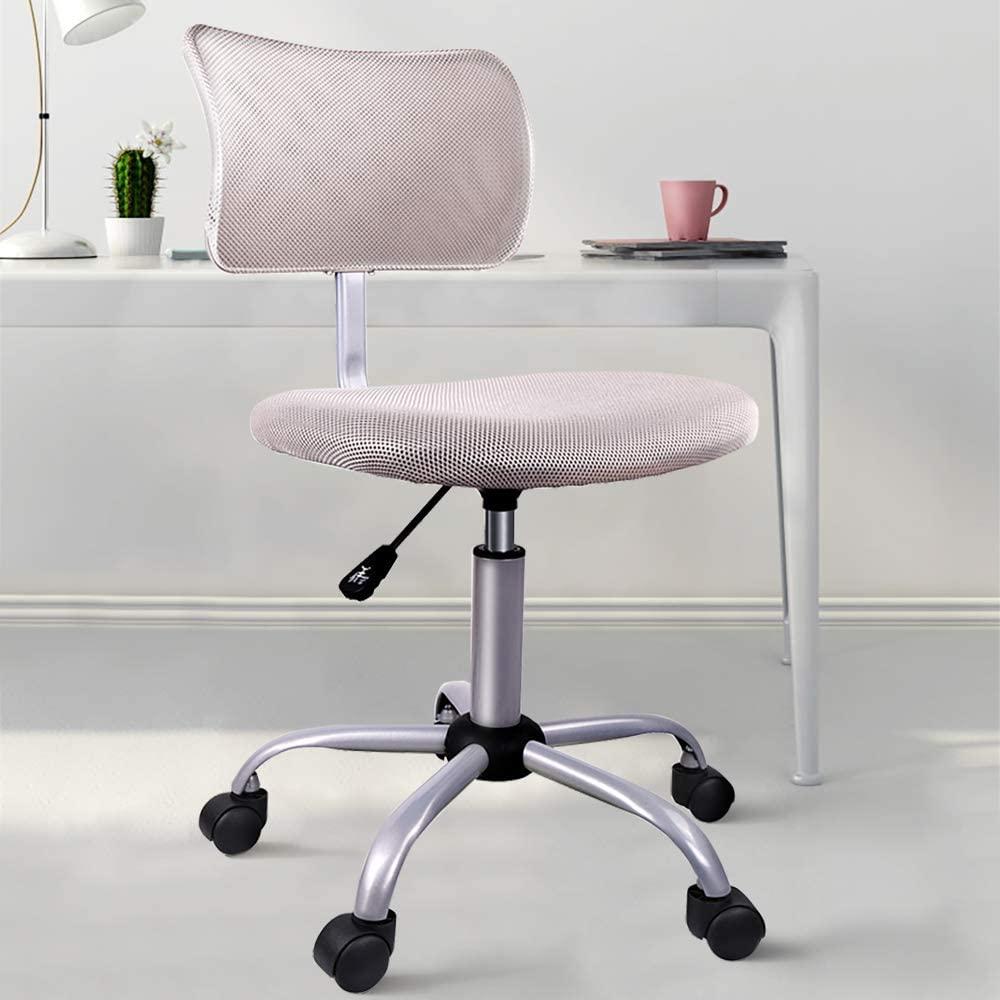 Boyel Living Armless Office Chair In Grey With Swivel Casters For Home Office Conference Low Back Computer Task Office Desk Chair Cr A95023 Gry The Home Depot