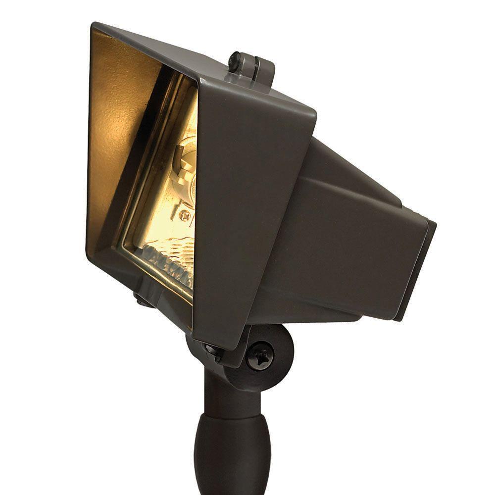 Line Voltage Landscape Lighting Outdoor The Home Depot 120 Volt Line Voltage Bronze Flood Light