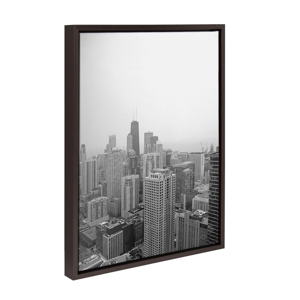 Kate And Laurel Sylvie Chicago 2 By F2images Framed Canvas Wall Art 213386 The Home Depot