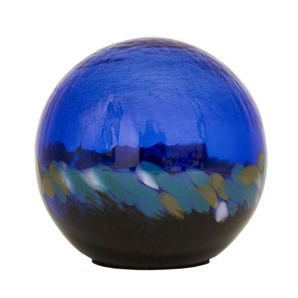 Outdoozie 7 In Gazing Ball Art Glass Solar Light Odub01030254