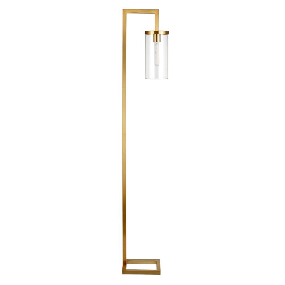 gold geometric floor lamp