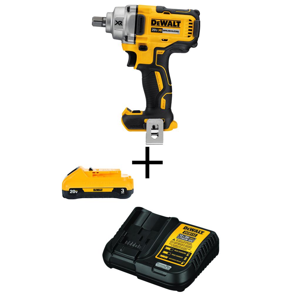 Dewalt 20V MAX XR 1/2 in. Cordless Impact Wrench + Battery + Charger