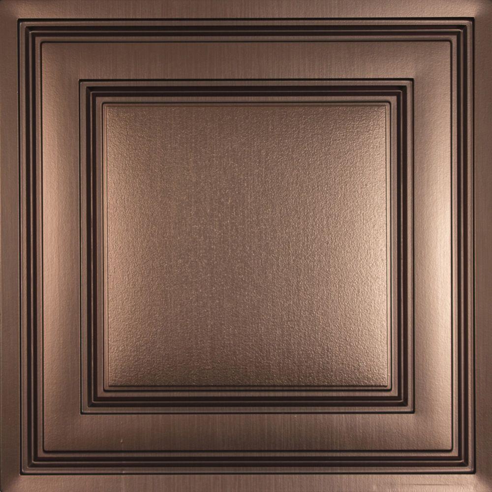 Ceilume Oxford Faux Bronze 2 Ft X 2 Ft Lay In Ceiling Panel