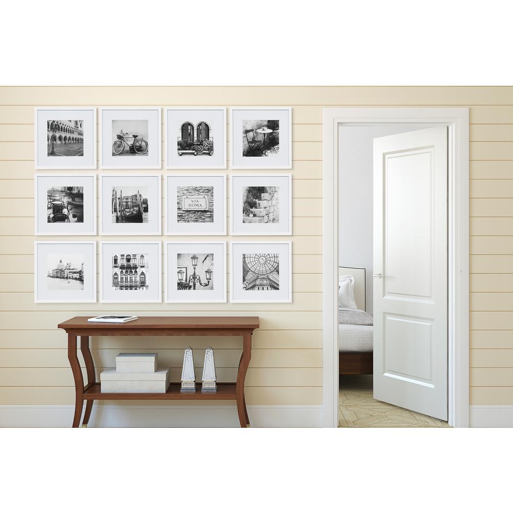 Pinnacle Gallery Perfect 8 in. x 8 in. White Collage Picture Frame Set