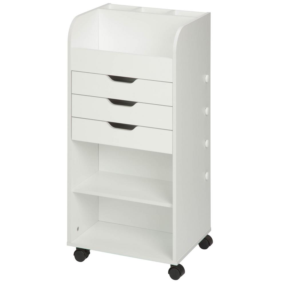 HoneyCanDo Craft Storage Cart with 3 DrawersCRT06345 The Home Depot