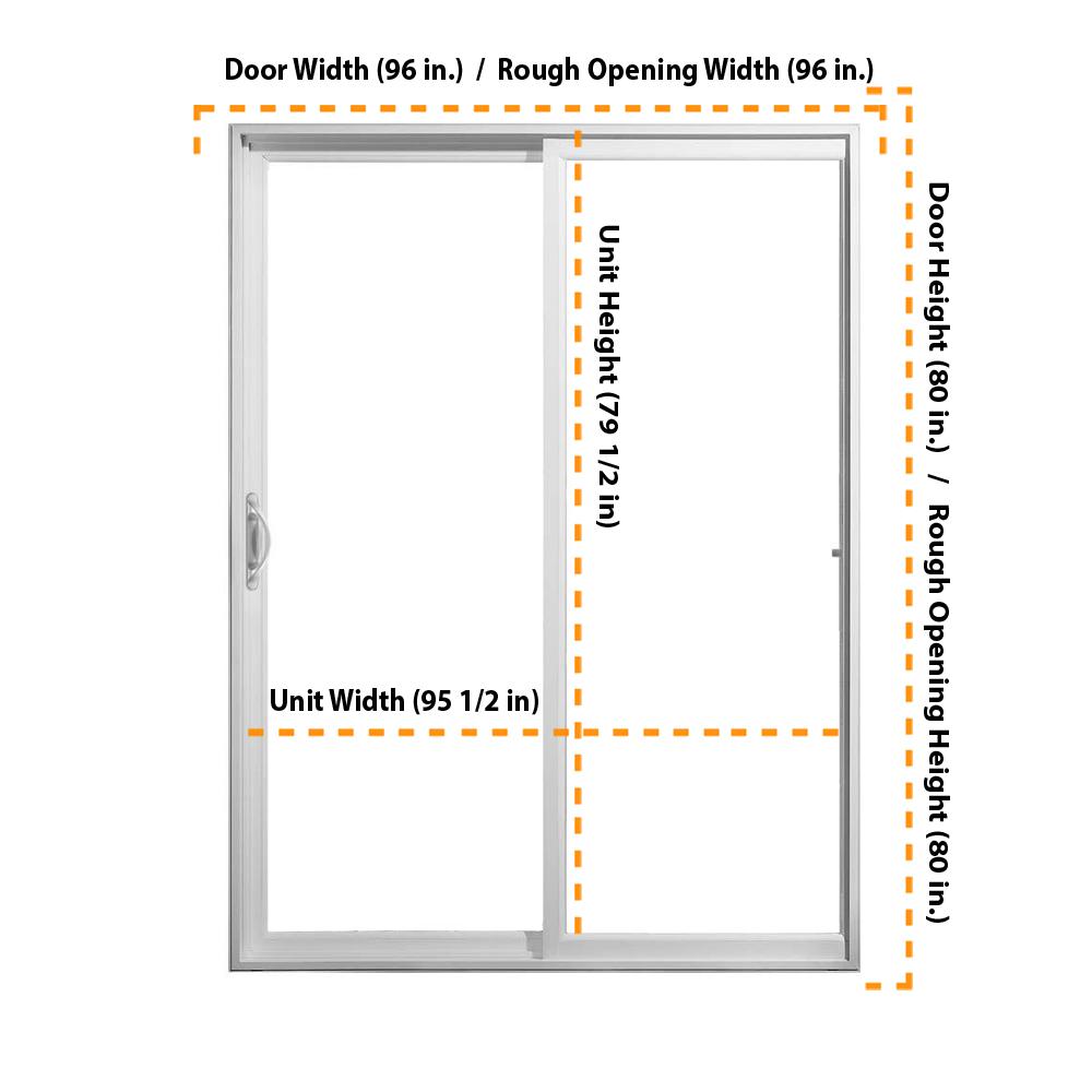 Full Lite Sliding Patio Door 8f0480, How Much Does A Sliding Glass Patio Door Weigh