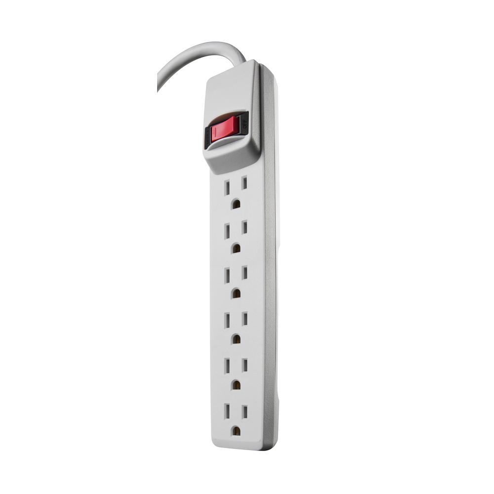 Woods 2 ft. 6Outlet Power Strip with Overload Protection41366 The