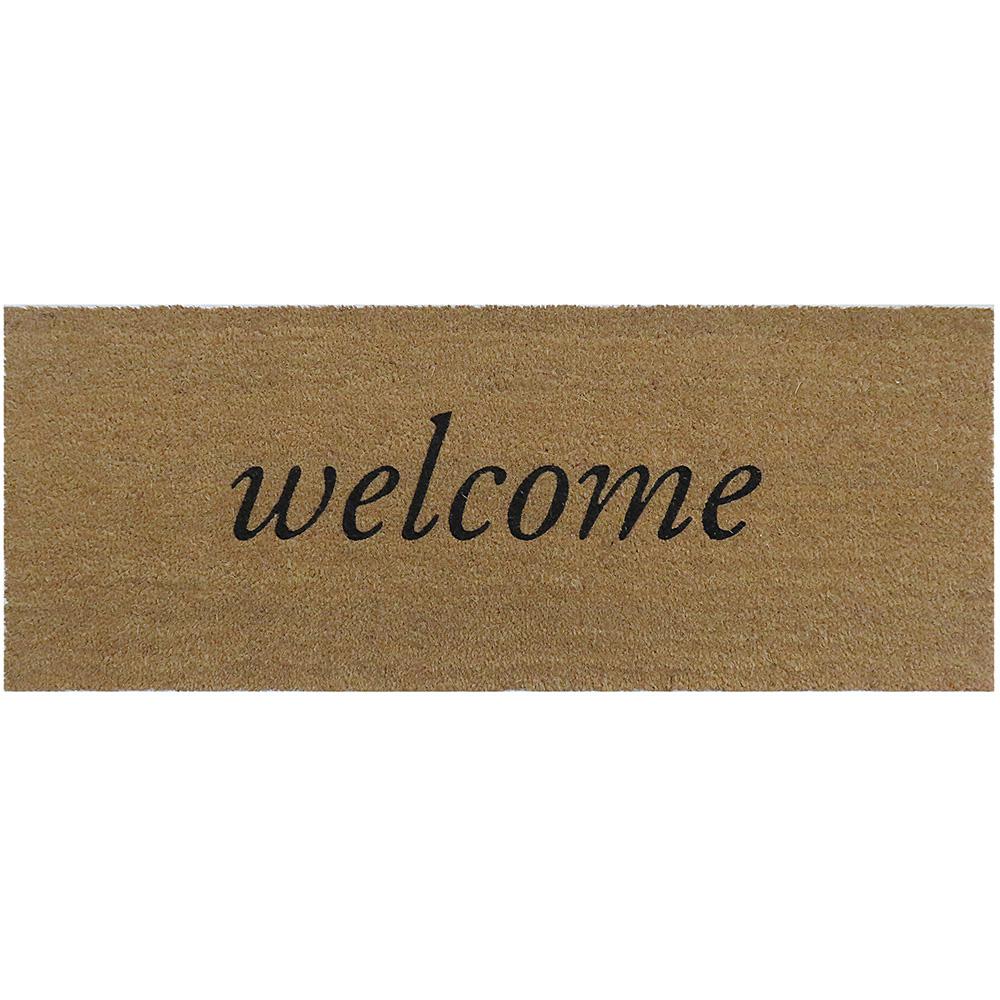 Entryways Welcome 47 In X 18 In Slip Resistant Coir Door Mat