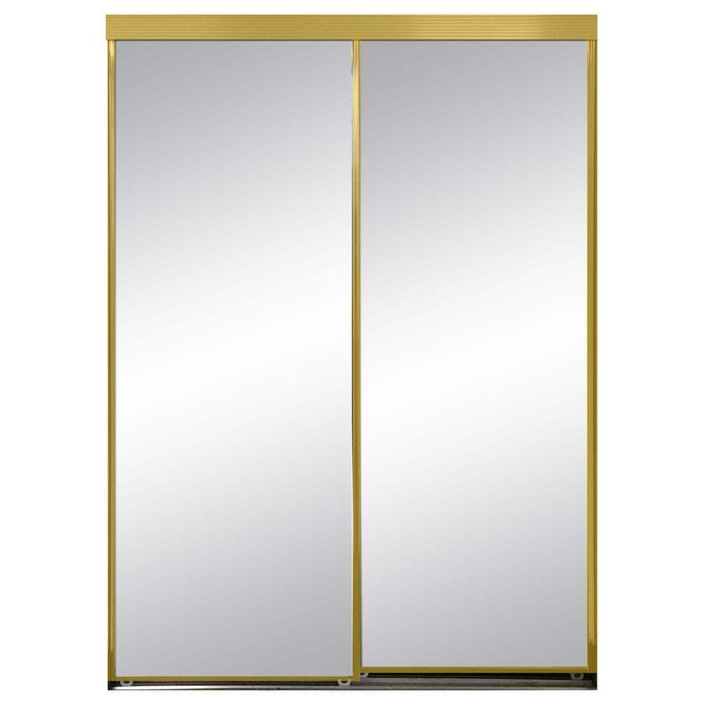 2 Panel - Mirror Door - Gold - Sliding Doors - Interior & Closet ... 2 Panel - Mirror Door - Gold - Sliding Doors - Interior & Closet ...