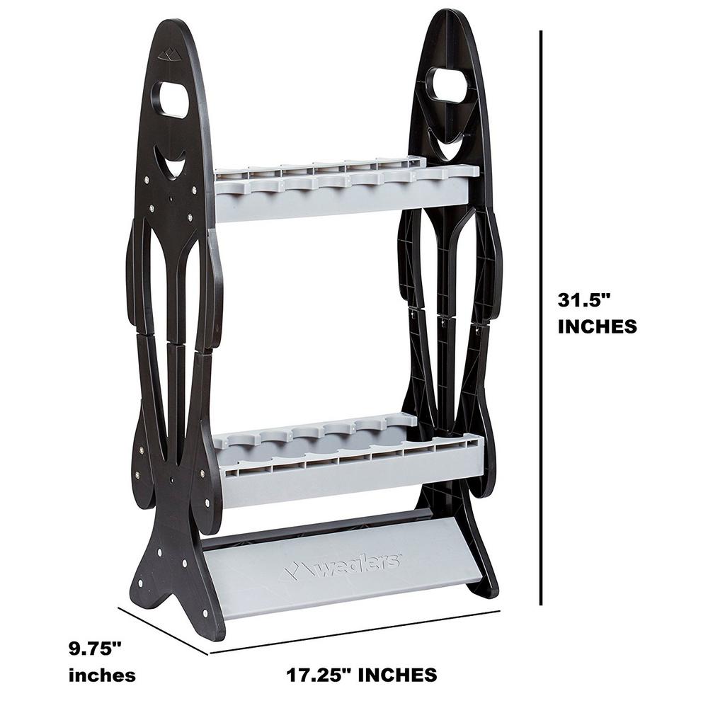 Wealers 16 Fishing Rod Holder Storage Rack Fishing Pole Stand