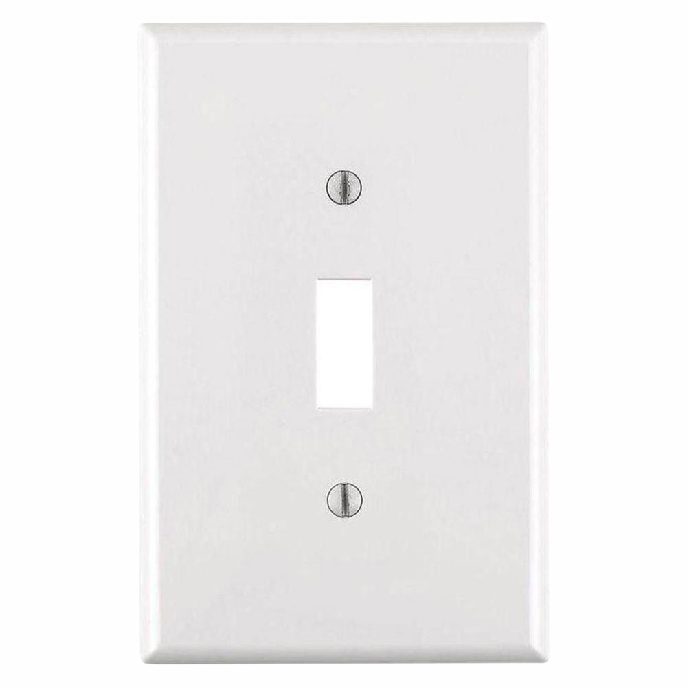 Leviton 1 Gang Midway Toggle Nylon Wall Plate White 10 Pack Leviton 1 Gang Midway Toggle Nylon Wall Plate White 10 Pack