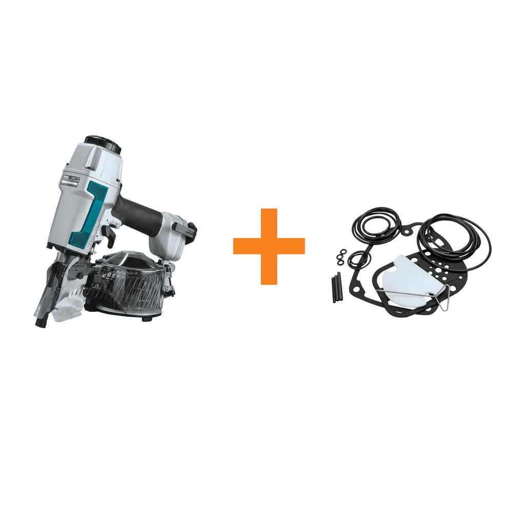 Makita 21/2 in. 15Degree Siding Coil Nailer and Repair Kit for AN611