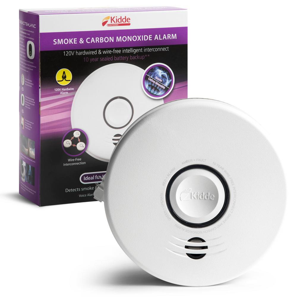 Kidde 10 Year WorryFree Hardwired Combination Smoke and Carbon Monoxide Detector with Battery