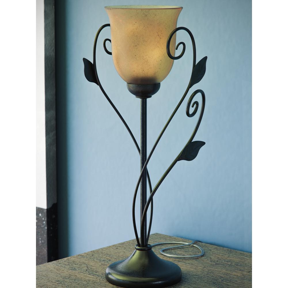 Light Bronze Table Torchiere Lamp, Small Torchiere Table Lamps