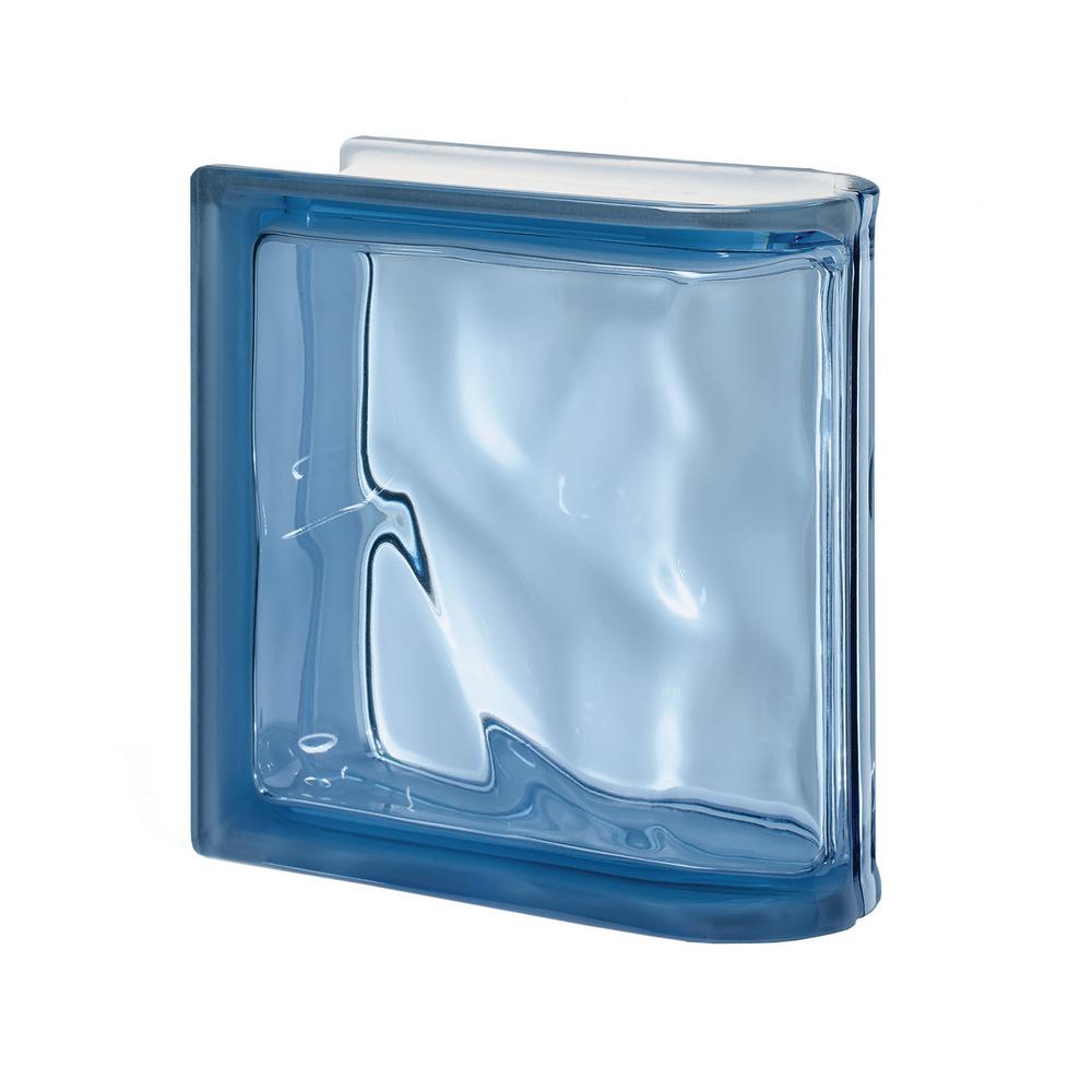 Seves Pegasus Blu 7.48 in. x 7.48 in. x 3.15 in. Wavy Pattern End