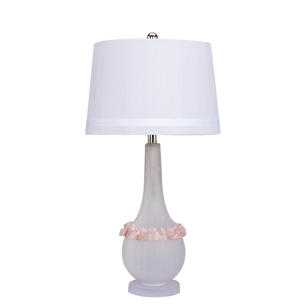 pink crystal table lamp